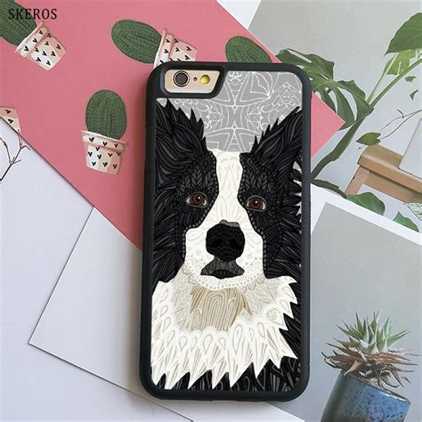 SKEROS Beautiful Border Collie puppy dog phone case for iphone X 4 4s 5 ...