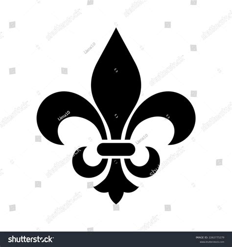 Fleur De Lis Simple Elegant Black Stock Vector (Royalty Free ...