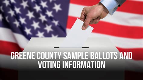 Greene County sample ballots and voting information — Neuse News