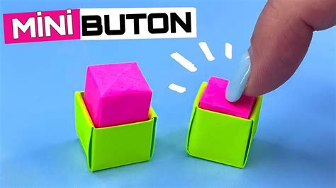 Kağıttan Mini Buton Yapımı [ Origami Kıpır Kıpır Oyuncak ] Origami Fidget Toy