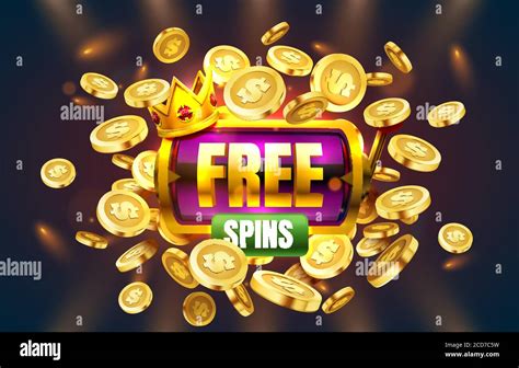 Casino free spins, 777 slot sign machine. Vector illustration Stock ...