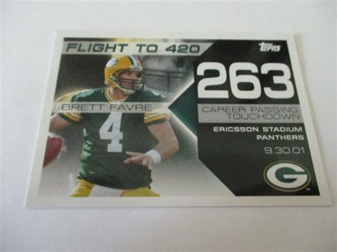 2008 Topps Flight to 420 Brett Favre Touchdowns Card #BF-263 | eBay