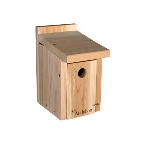 Audubon Woodlink Cedar Wren/Chickadee Bird House NAWRCH - The Home Depot