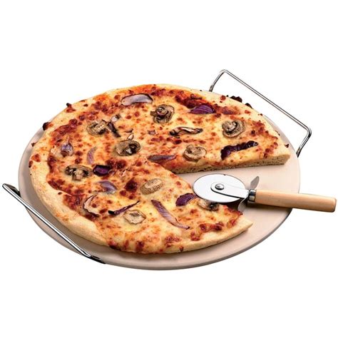 Shop KitchenWorthy 13-inch Pizza Stone Set - On Sale - Free Shipping On ...