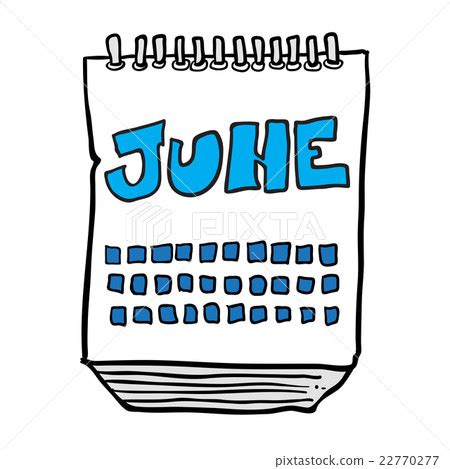 cartoon calendar showing month of june - Stock Illustration [22770277] - PIXTA