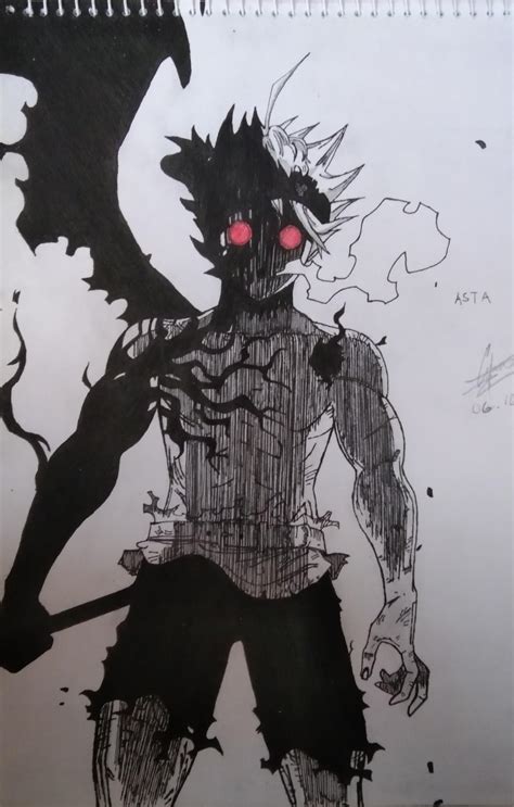 I drew Asta in his demon form. The reference I used here belonged from ...