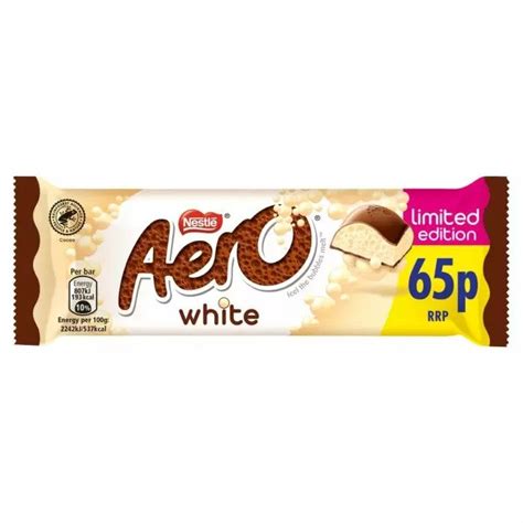 Aero White Milk Chocolate Bar 36g 65p