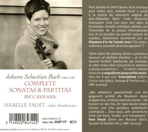 C.M.D. - Bach: Violin Sonatas & Partitas for solo violin vol. 1 & 2, BWV 1004 - 1006 | CD