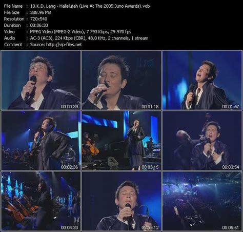 K.D. Lang - Hallelujah (Live At The 2005 Juno Awards) - Download Music ...