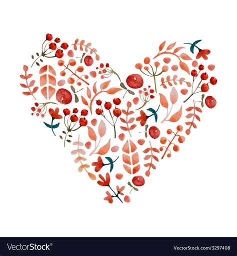 Watercolor heart Royalty Free Vector Image - VectorStock