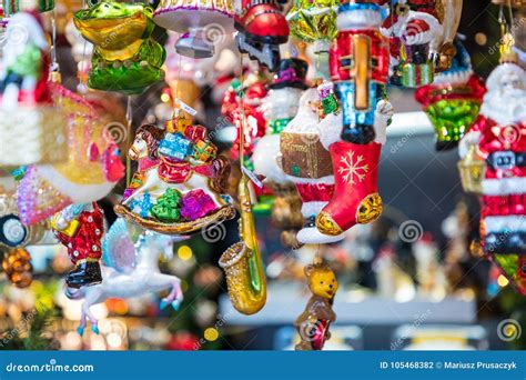 Christmas Decorations on the Market in Berlin, Germany. Stock Photo ...