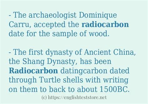 "radiocarbon" - sentence examples - EnglishTestStore Blog