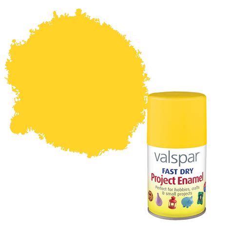 Valspar Fast Dry Buttercup Yellow Satin Enamel Spray Paint 100ml ...