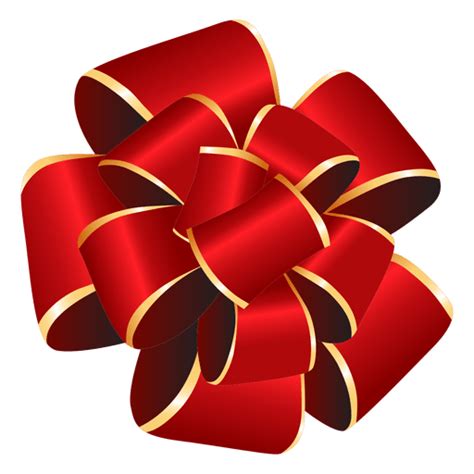 Diseño PNG Y SVG De Pom Pom Regalo Lazo Rojo Para Camisetas