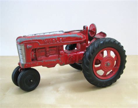 1950s Hubley Jr. Farm Toy Tractor Original Red Paint