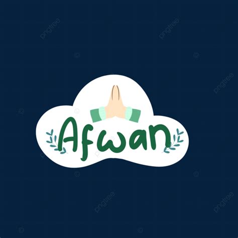 Afwan Font Typography Forgive In Arabic Sticker, Afwan, Sticker, Afwan Font PNG Transparent ...