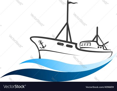 Fishing boat Royalty Free Vector Image - VectorStock