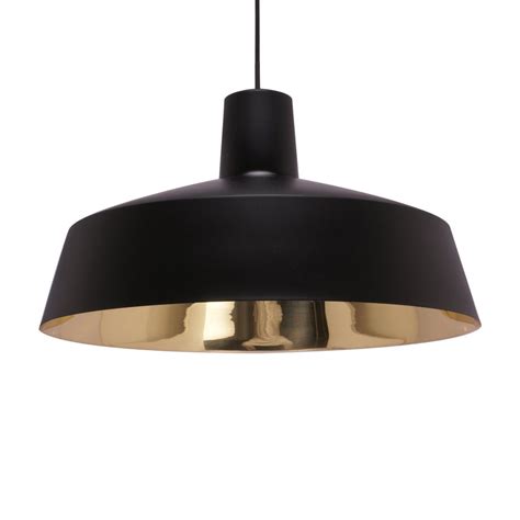 INDUSTRIAL PENDANT LIGHT BLACK / BRASS 46CM