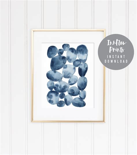 Abstract Blue Watercolor Art Print DIGITAL DOWNLOAD Minimal | Etsy