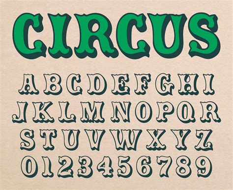 Circus Font Carnival Font Circus Letters Font Circus Font Numbers ...