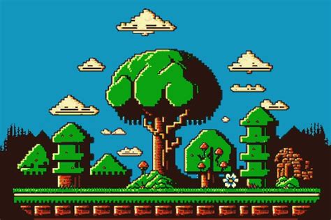 Premium Photo | Retro 8-Bit Super Mario Console Game Background High-Resolution Wallpaper for ...