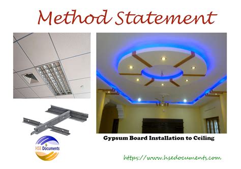 Method Statement for Gypsum Board Installation to Ceiling - HSE Documents