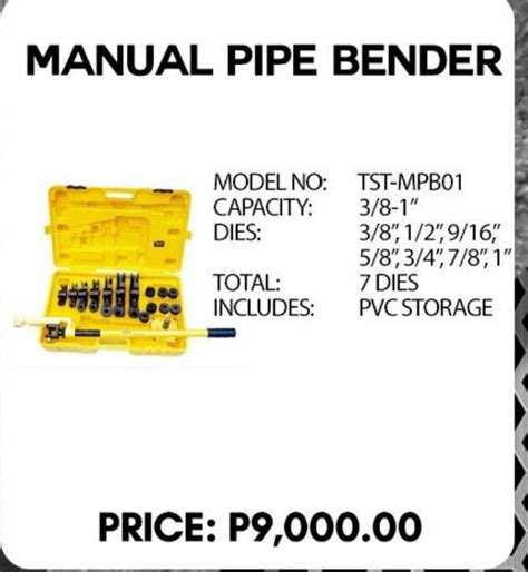 manual pipe bender, Commercial & Industrial, Construction Tools ...