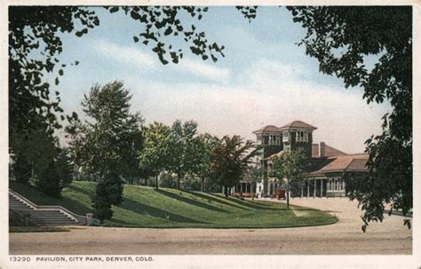 Pavilion, City Park Denver, CO Postcard