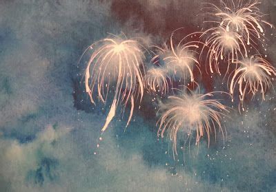 4th of July Rockets | Watercolor fireworks, Firework painting, Abstract art painting