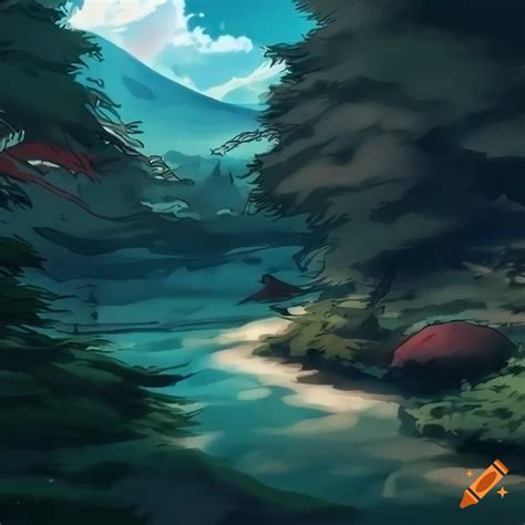 Japanese landscape wallpaper inspired by dororo anime