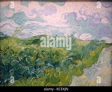 Green Wheat Fields, Auvers, by Vincent van Gogh, 1890, Dutch Post-Impressionist painting, oil on ...