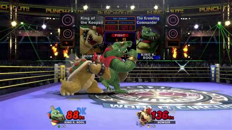 Super Smash Bros. Ultimate (King K. Rool Vs. Bowser) Boxing Ring - YouTube