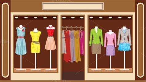 Women's clothing shop - Illustrations - 1 Diy Clothes Hangers, Shopping Clipart, Window Styles ...