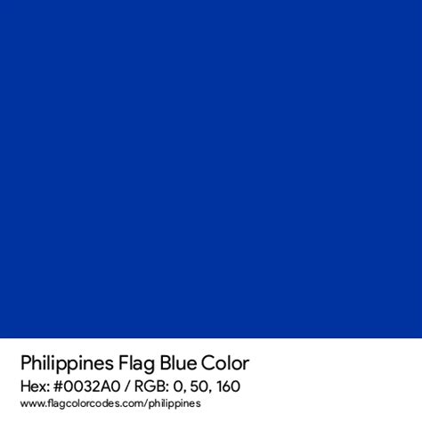 Philippines flag color codes