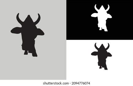 Logo Design Vector Bull Illustration Black Stock Vector (Royalty Free ...