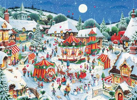 New Ravensburger The Christmas Fair - 200 Pc Puzzle - R12673 | Christmas art, Christmas pictures ...