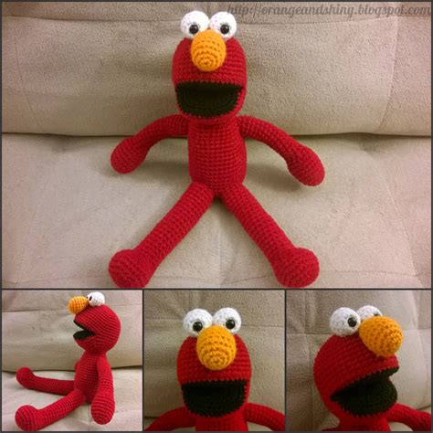 Orange and Shiny: Crocheted Elmo | Baby blanket crochet pattern, Elmo ...