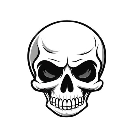 Simple Cute Skeleton Skull Drawing, Skull, Skeleton, Minimalism PNG Transparent Image and ...