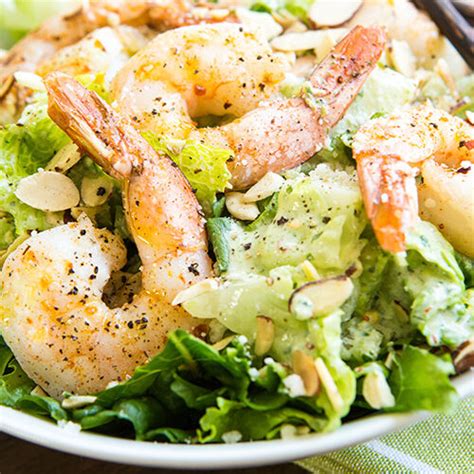 Roasted Shrimp Salad with Buttermilk-Cilantro Dressing