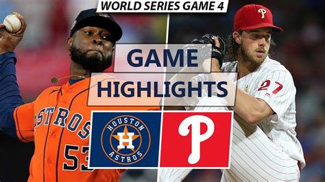 Houston Astros vs. Philadelphia Phillies Highlights | World Series Game 4 - Win Big Sports