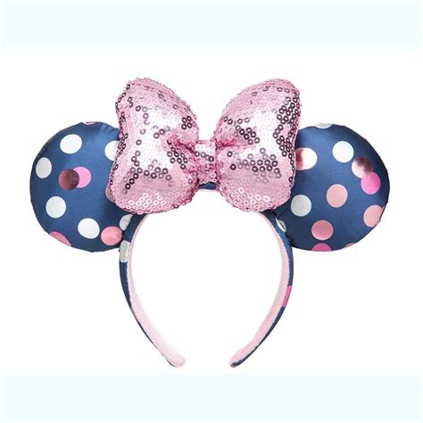 Disney Minnie Ear Headband - Minnie Polka Dots - Blue / Pink