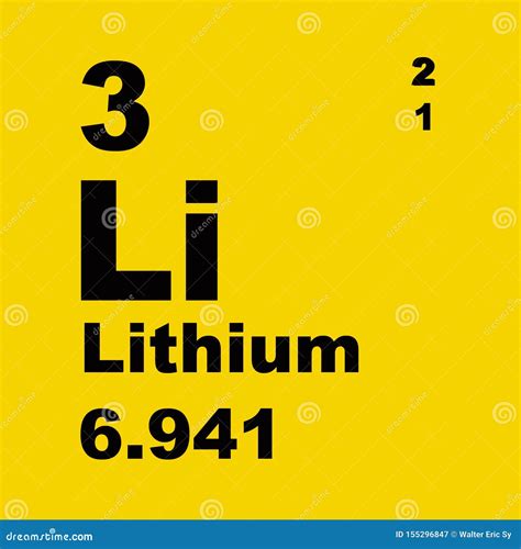 Periodic Table of Elements: Lithium Stock Illustration - Illustration of table, stone: 155296847