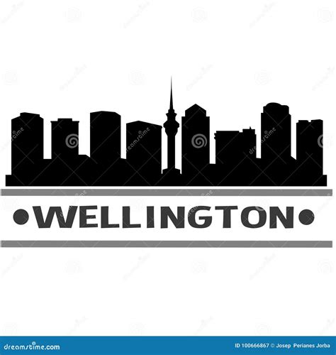 Wellington Skyline City Icon Vector Art Design Stock Vector ...