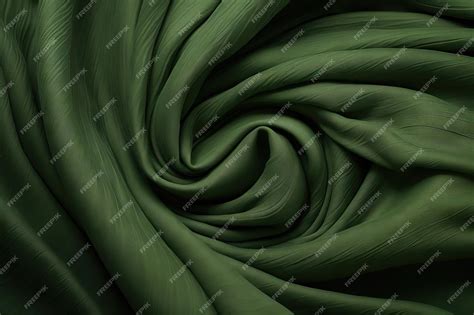 Premium AI Image | green silk fabric texture background