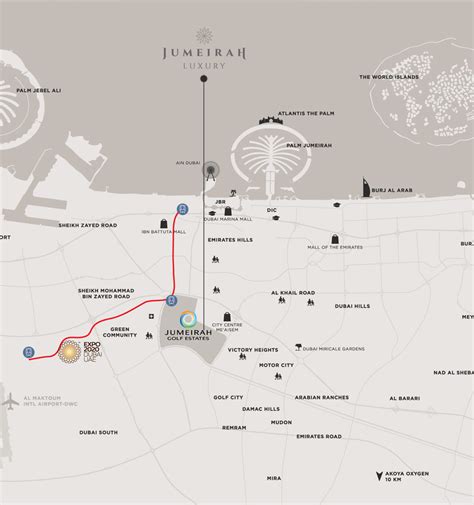 Jumeirah Golf Estate Map