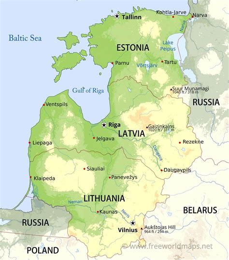 Baltic States map