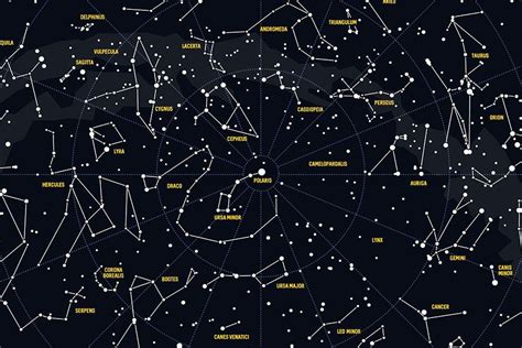 Night Sky with Constellations | Constellations, Night skies, Sky