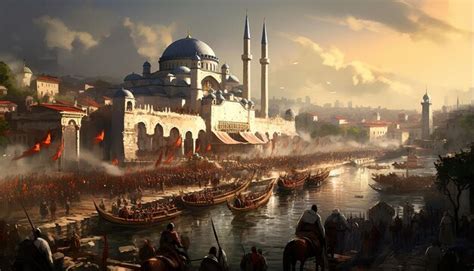 Premium AI Image | The Fall of Constantinople