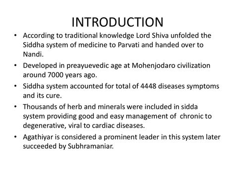 Siddha system of medicine