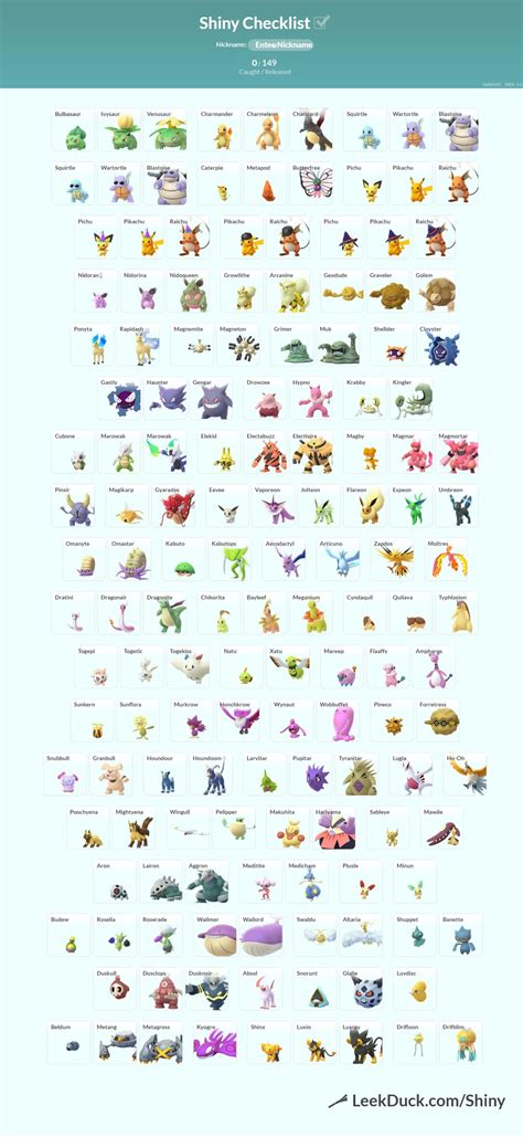 Pokemon All Shiny Pokemon List - Caseforma